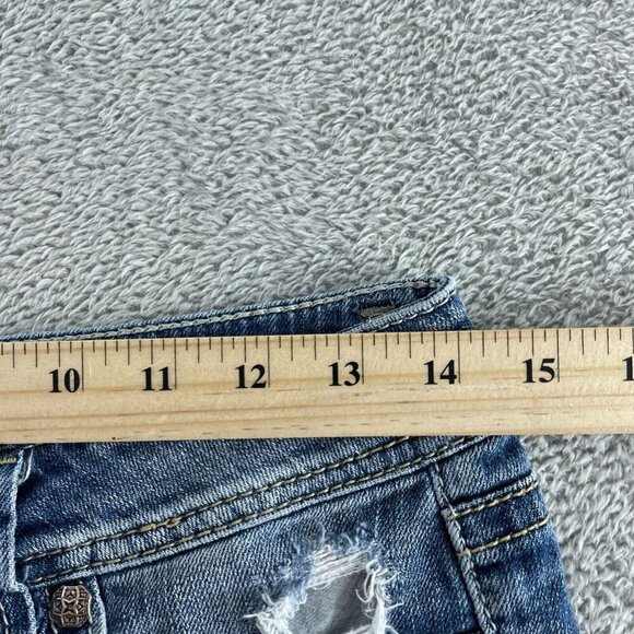 Silver Jeans Co. Courtney Distressed Denim Shorts W28 3330 - Picture 6 of 10